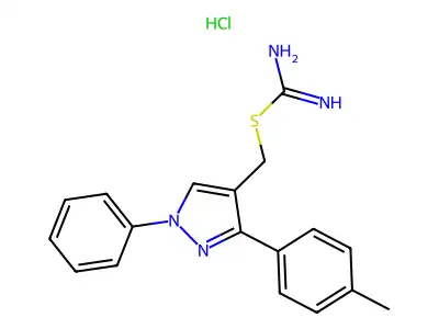 [3-(4-methylphenyl)-1-phenyl-1H-pyrazol-4-yl]methyl imidothiocarbamate hydrochloride structure