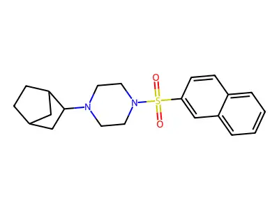 1-(3-Bicyclo[2.2.1]heptanyl)-4-naphthalen-2-ylsulfonylpiperazine structure