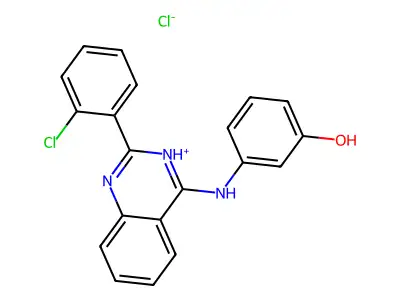 3-((2-(2-Chlorophenyl)quinazolin-4-yl)amino)phenol hydrochloride structure