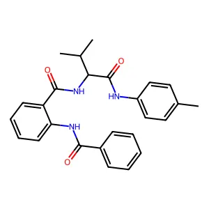 2-benzamido-N-[(2S)-3-methyl-1-(4-methylanilino)-1-oxobutan-2-yl]benzamide structure