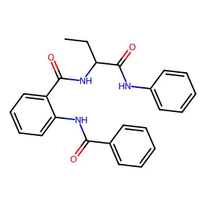 N-[(2S)-1-anilino-1-oxobutan-2-yl]-2-benzamidobenzamide structure