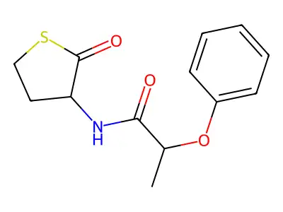 N-(2-oxothiolan-3-yl)-2-phenoxypropanamide structure