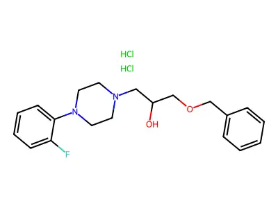 1-(Benzyloxy)-3-[4-(2-fluorophenyl)piperazin-1-YL]propan-2-OL dihydrochloride structure