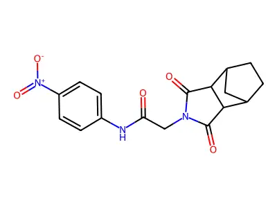 2-(1,3-dioxooctahydro-2H-4,7-methanoisoindol-2-yl)-N-(4-nitrophenyl)acetamide structure