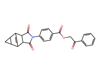 2-oxo-2-phenylethyl 4-(1,3-dioxooctahydro-4,6-ethenocyclopropa[f]isoindol-2(1H)-yl)benzoate structure