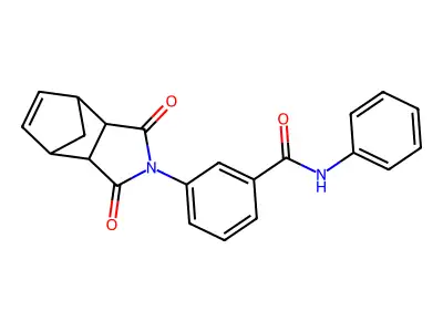 3-(1,3-dioxo-1,3,3a,4,7,7a-hexahydro-2H-4,7-methanoisoindol-2-yl)-N-phenylbenzamide structure