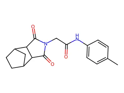 2-(1,3-dioxooctahydro-2H-4,7-methanoisoindol-2-yl)-N-(4-methylphenyl)acetamide structure