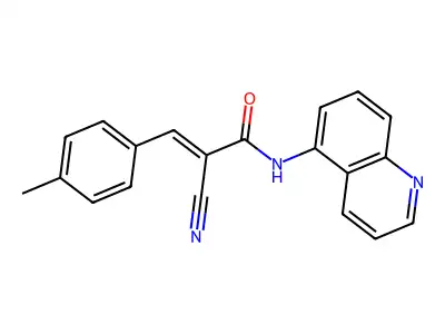 2-cyano-3-(4-methylphenyl)-N-(quinolin-5-yl)prop-2-enamide structure