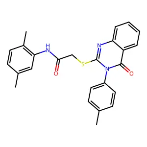 N-(2,5-dimethylphenyl)-2-{[3-(4-methylphenyl)-4-oxo-3,4-dihydroquinazolin-2-yl]sulfanyl}acetamide structure