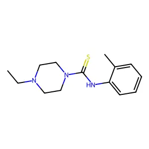 4-ethyl-N-(2-methylphenyl)piperazine-1-carbothioamide structure