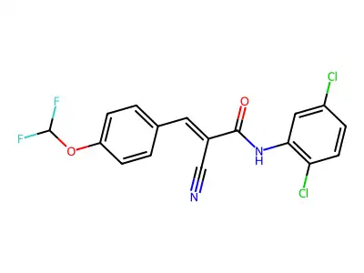 2-cyano-N-(2,5-dichlorophenyl)-3-[4-(difluoromethoxy)phenyl]prop-2-enamide structure