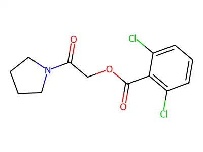 (2-Oxo-2-pyrrolidin-1-ylethyl) 2,6-dichlorobenzoate structure