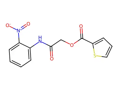 [2-(2-Nitroanilino)-2-oxoethyl] thiophene-2-carboxylate structure