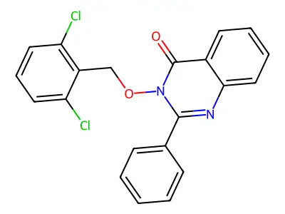 3-[(2,6-Dichlorobenzyl)oxy]-2-phenyl-3,4-dihydroquinazolin-4-one structure