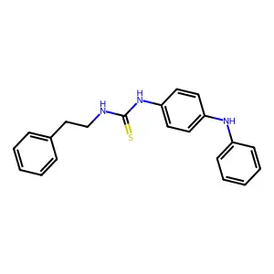 N-(4-anilinophenyl)-N'-(2-phenylethyl)thiourea structure