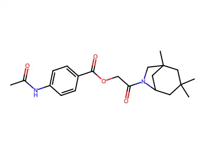 2-Oxo-2-(1,3,3-trimethyl-6-azabicyclo[3.2.1]octan-6-yl)ethyl 4-acetamidobenzoate structure