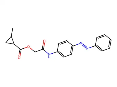 [2-Oxo-2-(4-phenyldiazenylanilino)ethyl] 2-methylcyclopropane-1-carboxylate structure