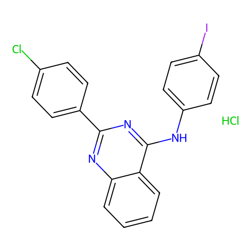 2-(4-chlorophenyl)-N-(4-iodophenyl)quinazolin-4-amine Hydrochloride structure
