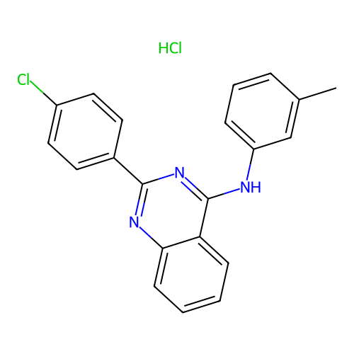 [2-(4-Chlorophenyl)quinazolin-4-yl](3-methylphenyl)amine, chloride structure