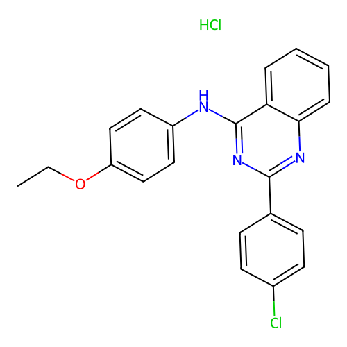 2-(4-chlorophenyl)-N-(4-ethoxyphenyl)quinazolin-4-amine Hydrochloride structure