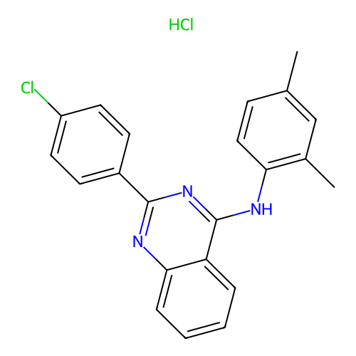 2-(4-chlorophenyl)-N-(2,4-dimethylphenyl)quinazolin-4-amine Hydrochloride structure