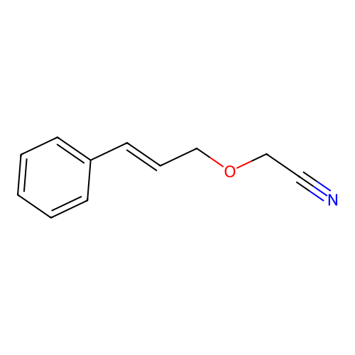 {[(2E)-3-phenyl-2-propenyl]oxy}acetonitrile structure