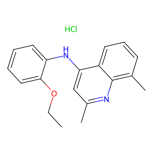 N-(2-ethoxyphenyl)-2,8-dimethylquinolin-4-amine hydrochloride structure