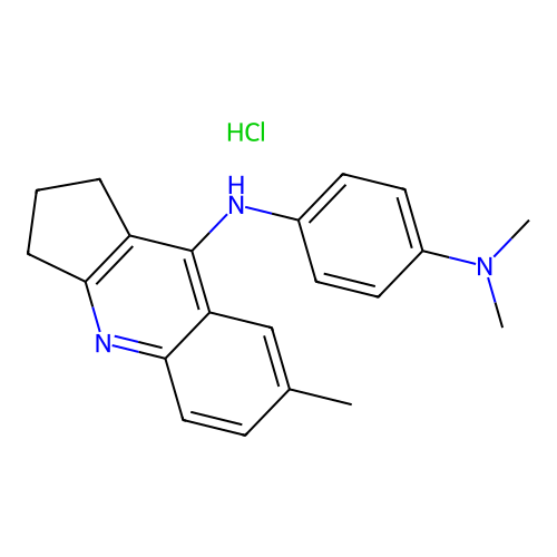 4-N,4-N-dimethyl-1-N-(7-methyl-2,3-dihydro-1H-cyclopenta[b]quinolin-9-yl)benzene-1,4-diamine hydrochloride structure