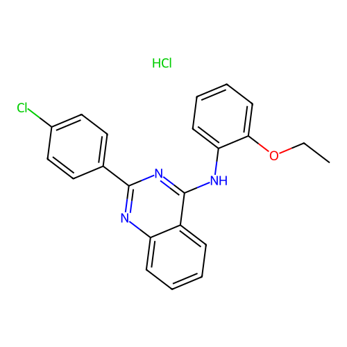 2-(4-chlorophenyl)-N-(2-ethoxyphenyl)quinazolin-4-amine Hydrochloride structure