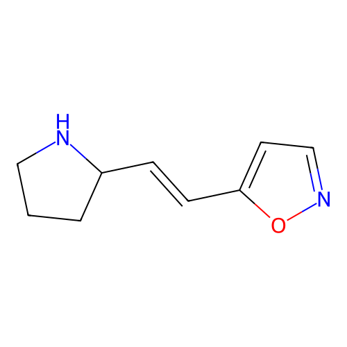 (E)-5-(2-(Pyrrolidin-2-yl)vinyl)isoxazole structure