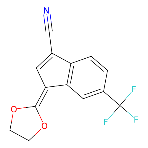 3-(1,3-Dioxolan-2-ylidene)-5-(trifluoromethyl)indene-1-carbonitrile structure