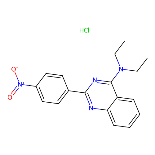 N,N-diethyl-2-(4-nitrophenyl)quinazolin-4-amine Hydrochloride structure