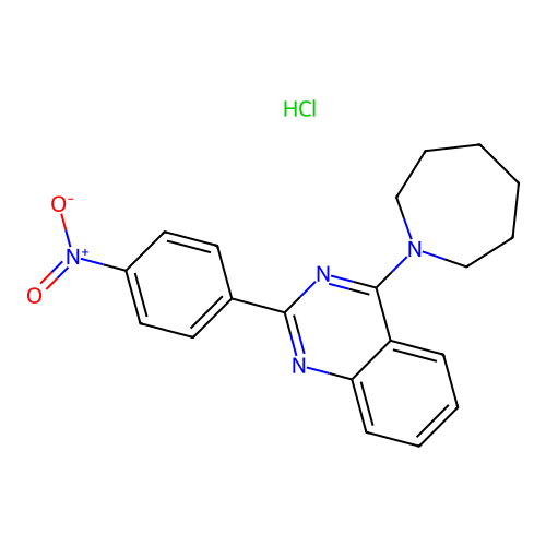 4-(azepan-1-yl)-2-(4-nitrophenyl)quinazoline Hydrochloride structure