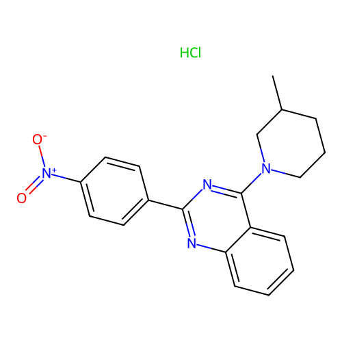 4-(3-Methylpiperidin-1-yl)-2-(4-nitrophenyl)quinazoline hydrochloride structure