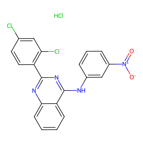 2-(2,4-dichlorophenyl)-N-(3-nitrophenyl)quinazolin-4-amine Hydrochloride structure