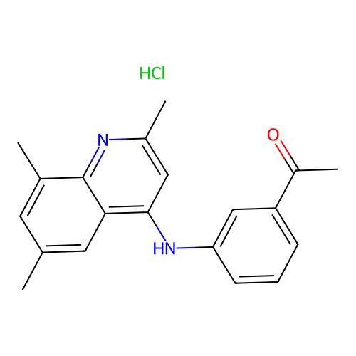 1-(3-((2,6,8-Trimethylquinolin-4-yl)amino)phenyl)ethanone hydrochloride structure
