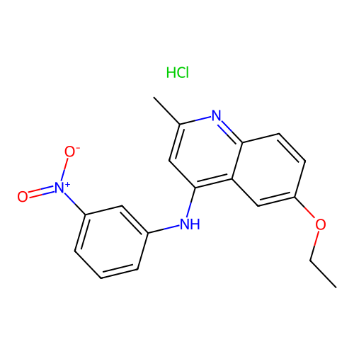 6-ethoxy-2-methyl-N-(3-nitrophenyl)quinolin-4-amine Hydrochloride structure