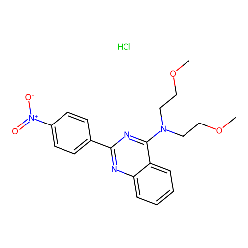 N,N-bis(2-methoxyethyl)-2-(4-nitrophenyl)quinazolin-4-amine Hydrochloride structure