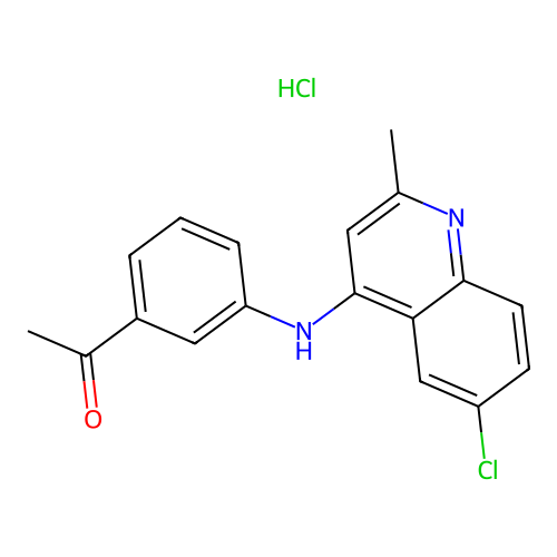 1-(3-((6-Chloro-2-methylquinolin-4-yl)amino)phenyl)ethanone hydrochloride structure