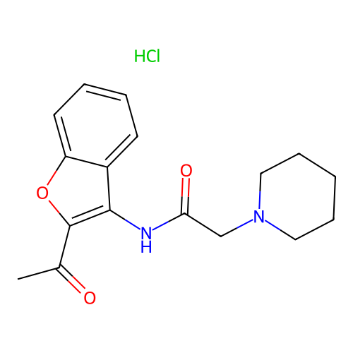 N-(2-Acetyl-benzofuran-3-yl)-2-piperidin-1-yl-acetamide structure