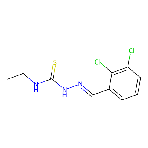 2,3-Dichlorobenzaldehyde N-ethylthiosemicarbazone structure