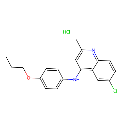 6-chloro-2-methyl-N-(4-propoxyphenyl)quinolin-4-amine Hydrochloride structure