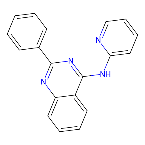 2-phenyl-N-2-pyridinyl-4-quinazolinamine structure