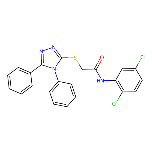 N-(2,5-dichlorophenyl)-2-[(4,5-diphenyl-4H-1,2,4-triazol-3-yl)sulfanyl]acetamide structure