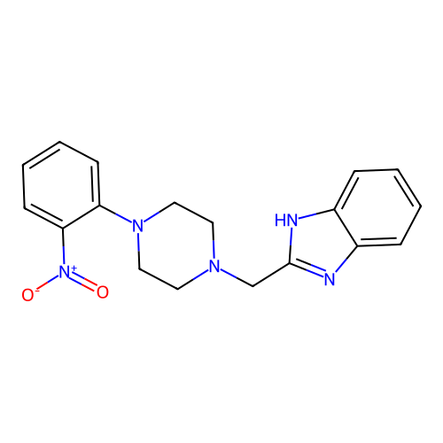 2-{[4-(2-nitrophenyl)piperazin-1-yl]methyl}-1H-1,3-benzodiazole structure