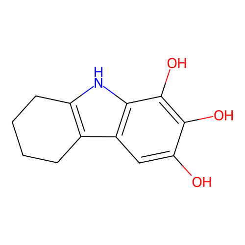 6,7,8,9-tetrahydro-5H-carbazole-1,2,3-triol structure