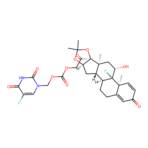 Triamcinolone acetonide 21(5-fluorouracil methyl formate) structure