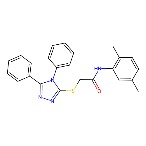 N-(2,5-dimethylphenyl)-2-[(4,5-diphenyl-4H-1,2,4-triazol-3-yl)sulfanyl]acetamide structure