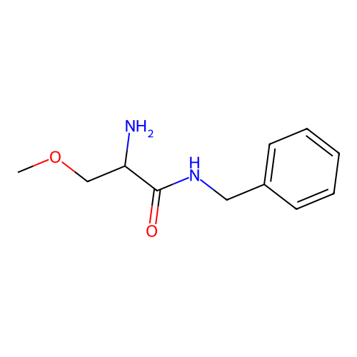 2-amino-N-benzyl-3-methoxypropanamide structure