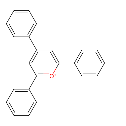 2-(4-Methylphenyl)-4,6-diphenylpyrylium structure